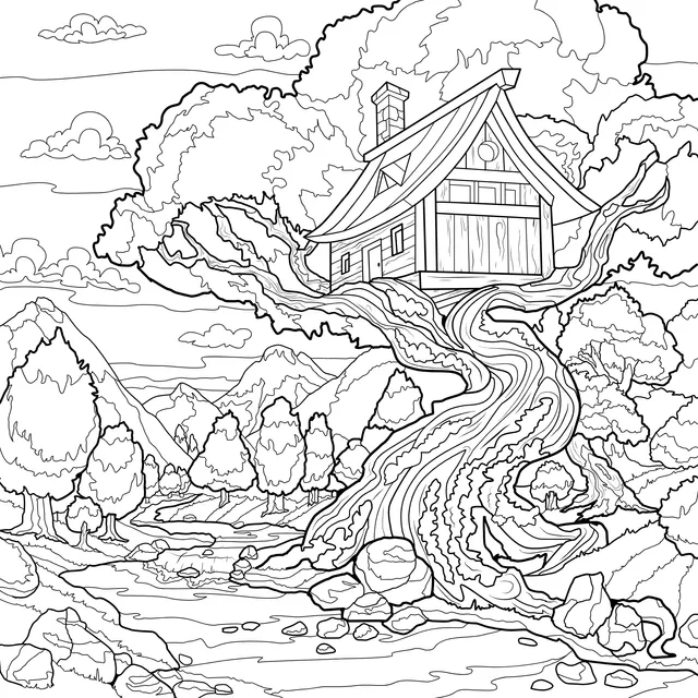Fantastic Tree - house Landscape