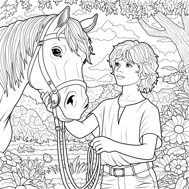 A Warm Moment between a Person and a Horse