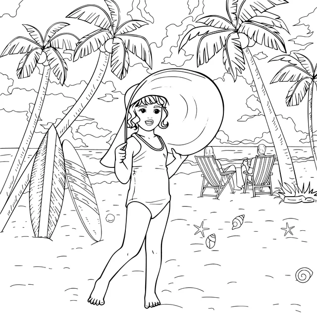 Lady on the Beach