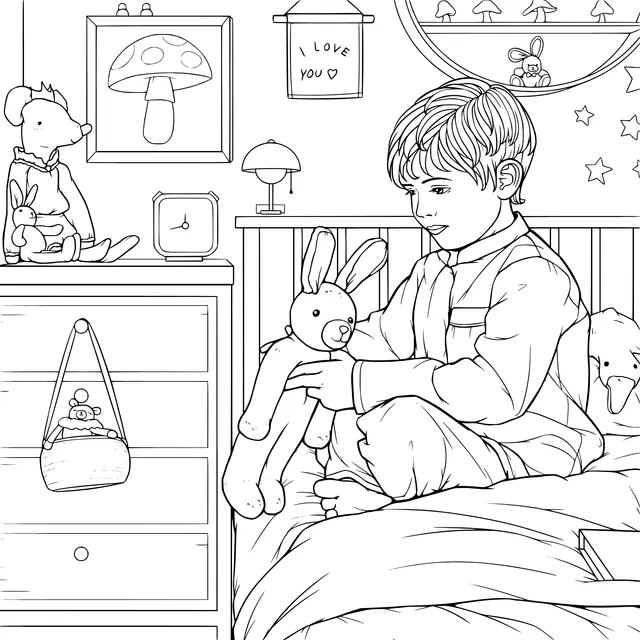 Child Hugging a Plush Toy