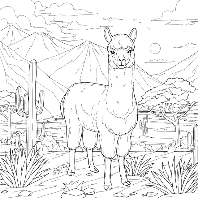 Alpaca in the Desert