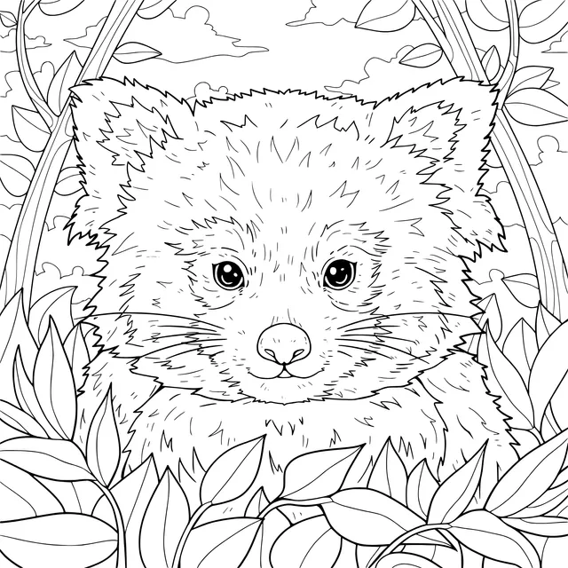 Close - up of a Red Panda in the Forest