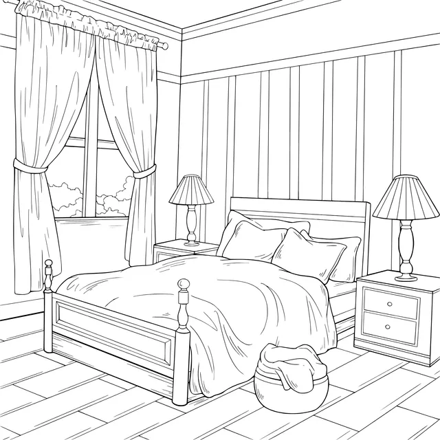 Cozy bedroom scene
