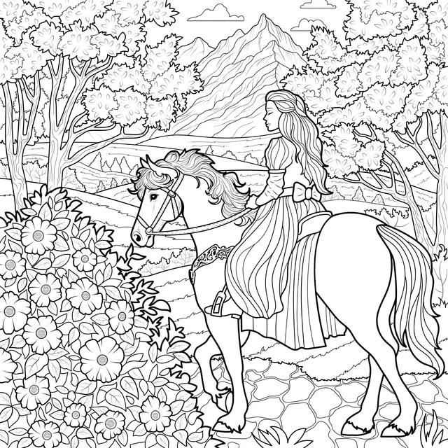 Princess Riding a Horse