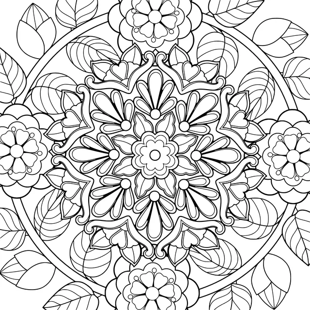 Colorful Floral Mandala Pattern