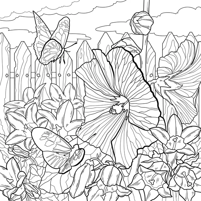 Butterflies among Flowers