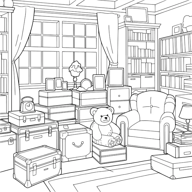 Cozy Retro - style Study Room