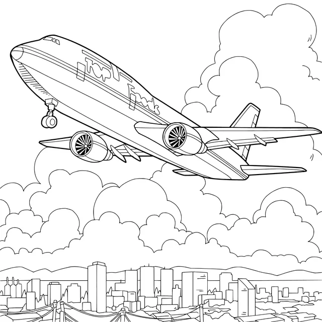 Airplane Soaring in the Sky