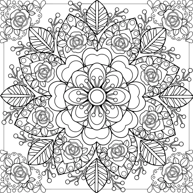 Colorful Floral Mandala Pattern