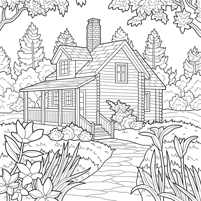 Log Cabin in the Woods