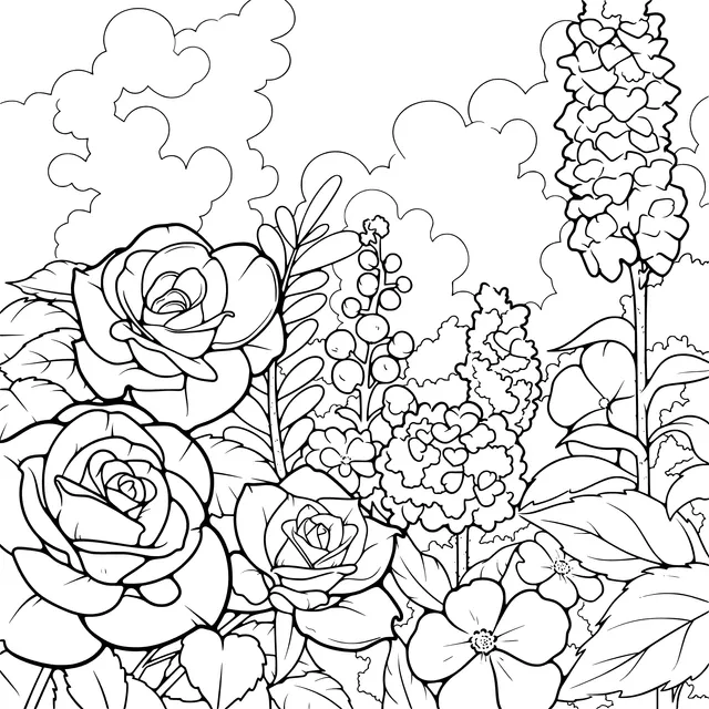 Colorful Flower Scene