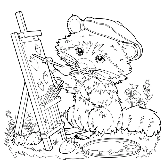 Painting Raccoon