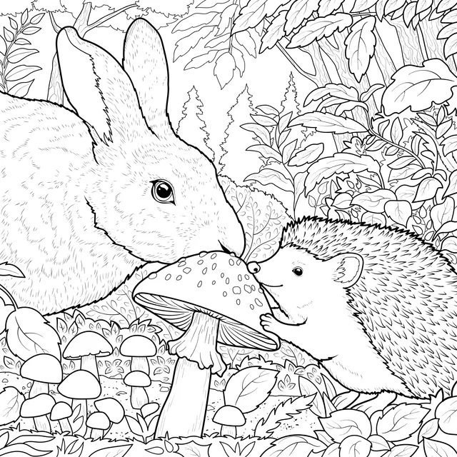 Animals in the Autumn Forest