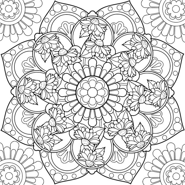 Exquisite Floral Mandala Pattern