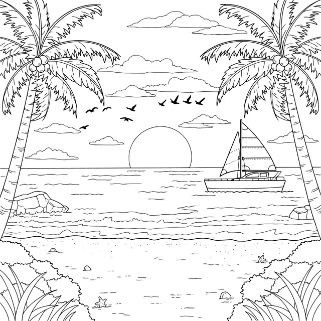 Beautiful Seaside Sunset