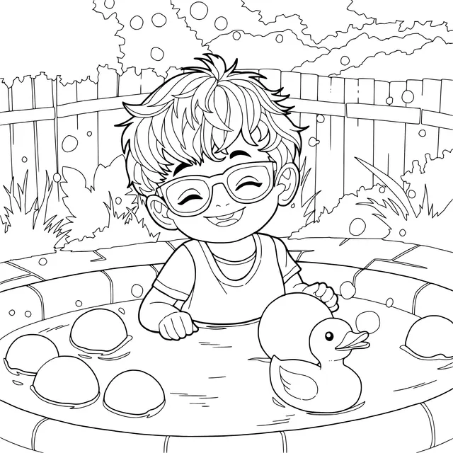 Happy Child in the Pool
