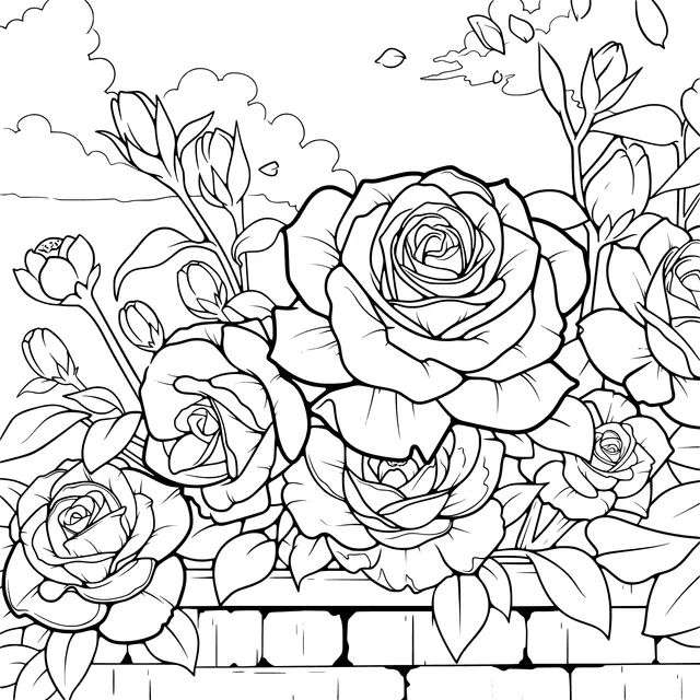 Colorful Rose Scene