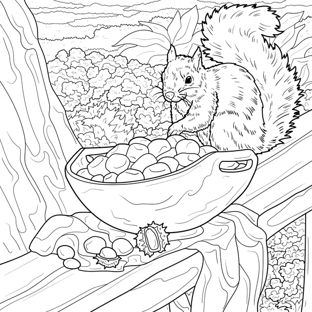 Squirrel and Chestnuts