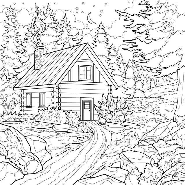 Cozy Cabin in the Tranquil Mountain Forest