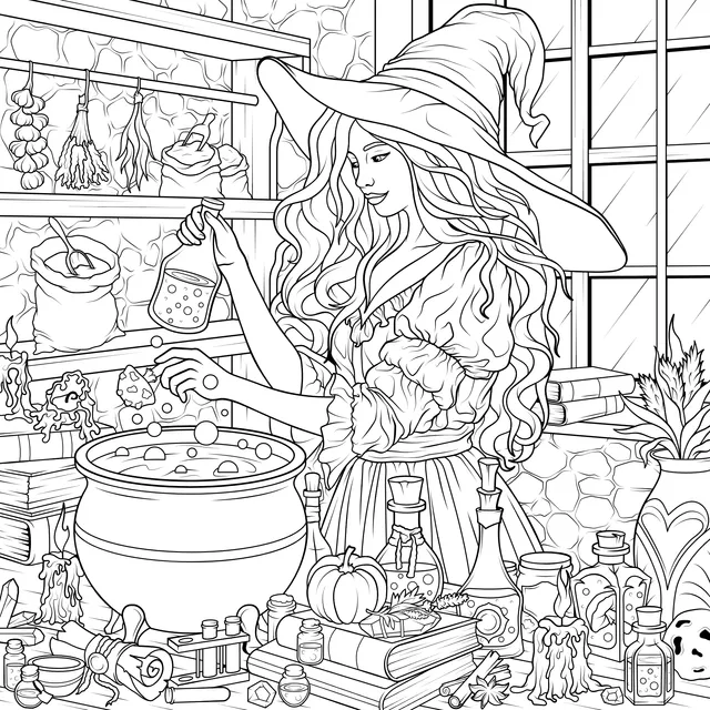 Witch Brewing Potion