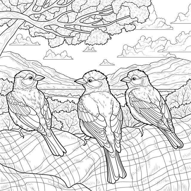 Three Birds' Leisure Time