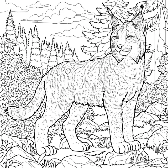 Lynx in the Forest