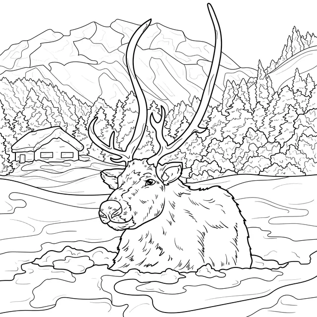 Reindeer on the Ice - field