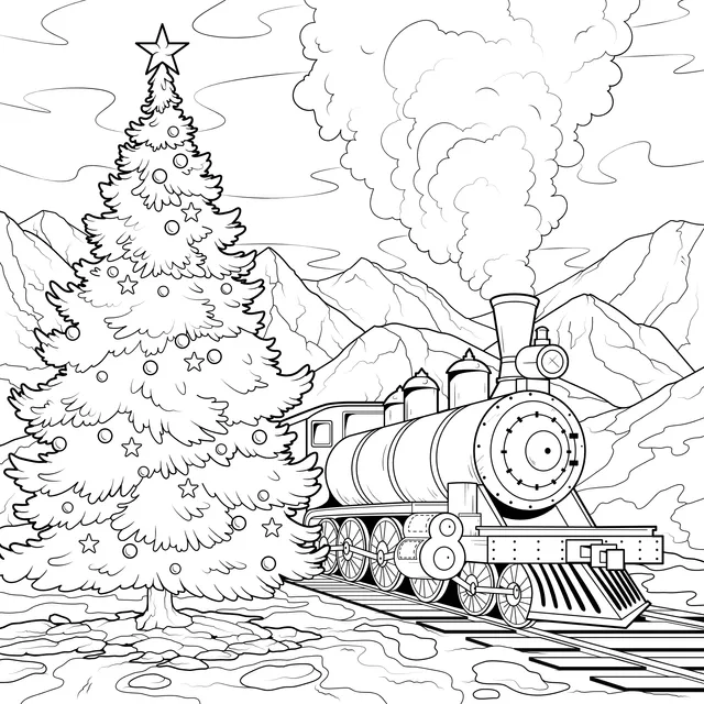 Christmas Train Landscape
