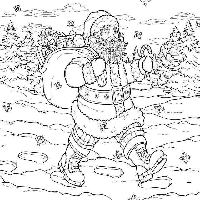Santa Claus Delivering Gifts