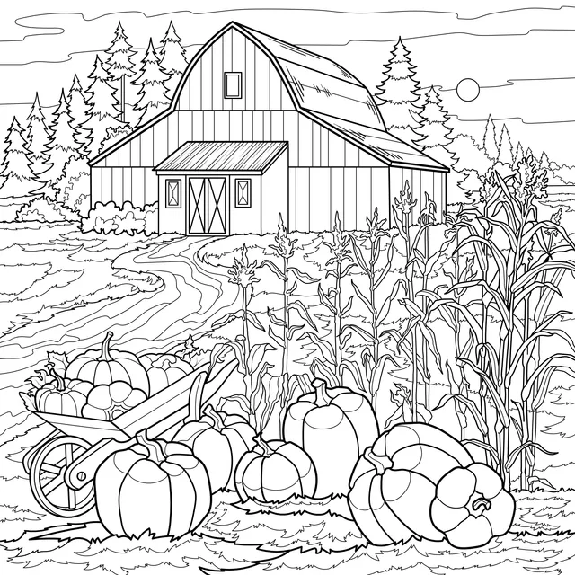 Rural Farmhouse Scenery