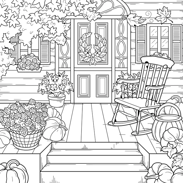 Cozy Autumn Porch