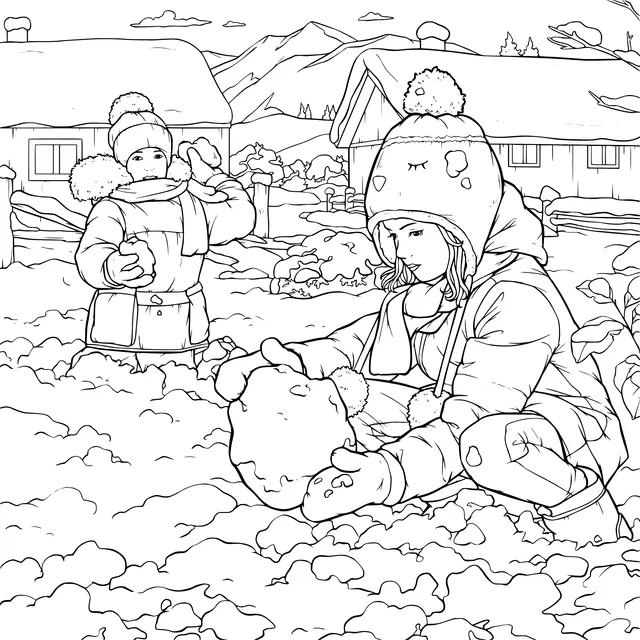 Winter Snow - playing Scene