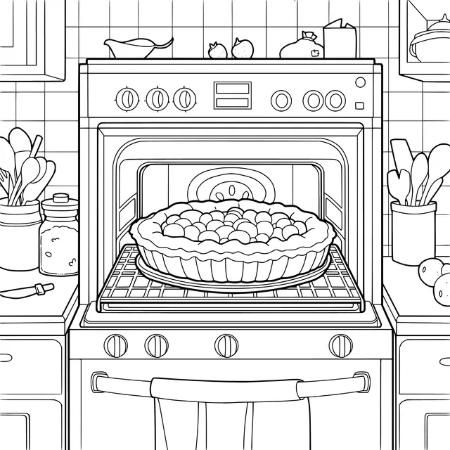 Fruit Pie in the Oven
