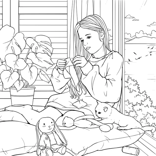 Cozy Time by the Window