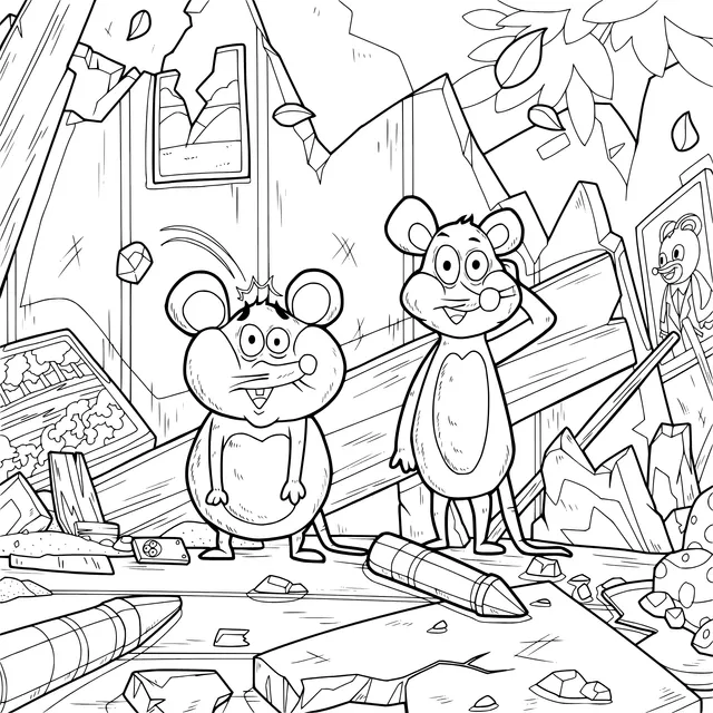Two Playful Mice