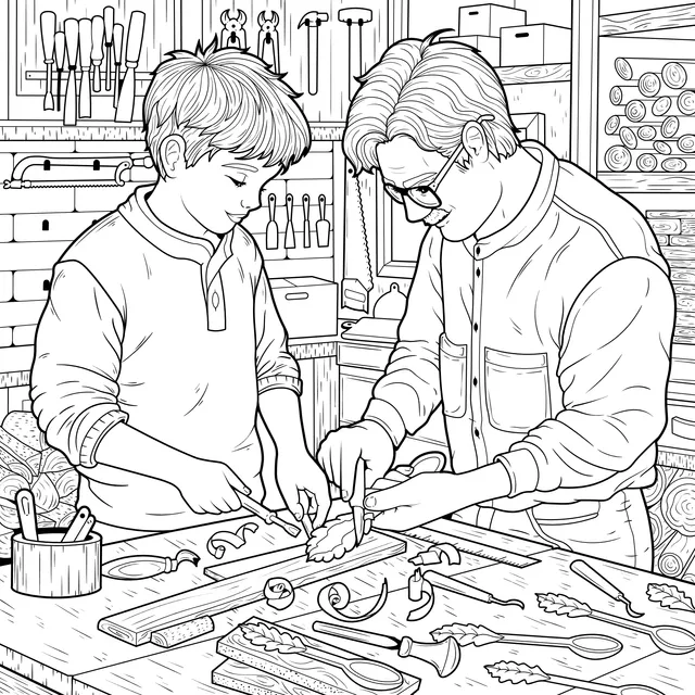 Parent - child Woodworking Time