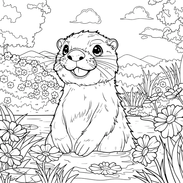 Adorable Otter Illustration