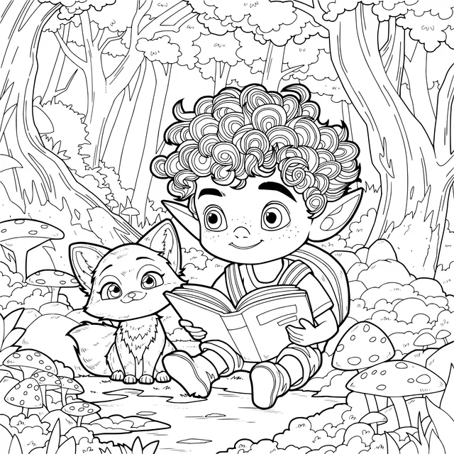 Reading Elf in the Forest