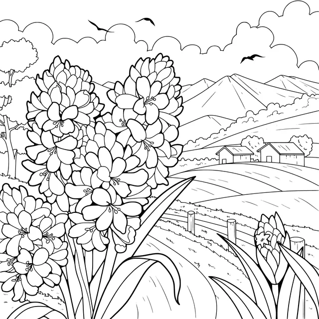 Idyllic Floral Landscape
