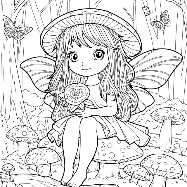 Flower Fairy in the Forest