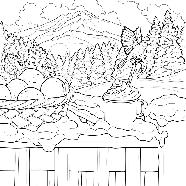 Warm Winter Outdoor Scene