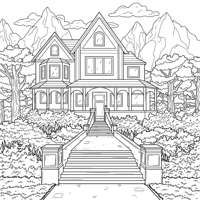 Beautiful Mansion in the Mountains