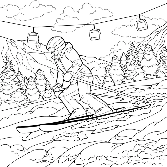 Skier in Action