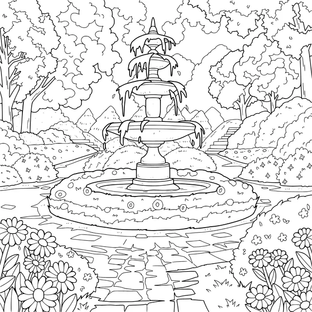 Fountain in the Garden