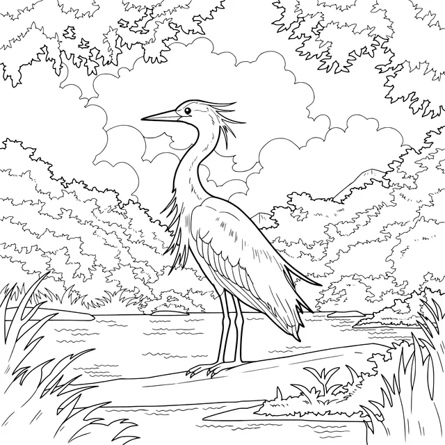 Heron by the River