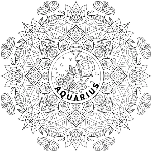 Aquarius Mandala Pattern