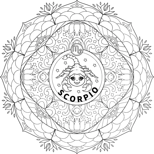 Scorpio Mandala Pattern