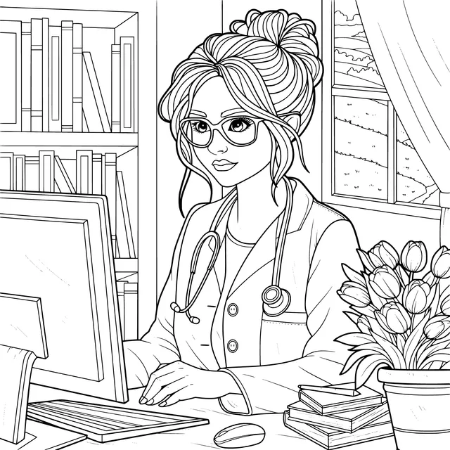 Female doctor at work