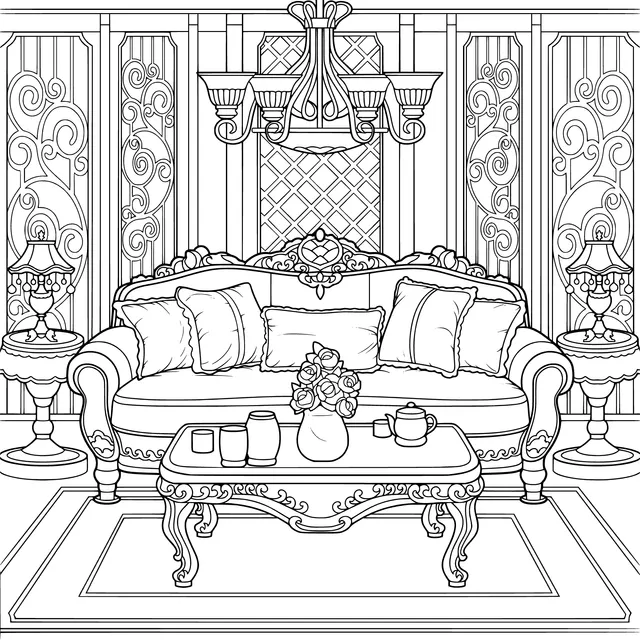 Luxurious Living - room Scene