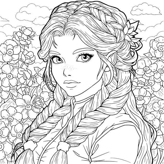 Maiden in the Flower - bed